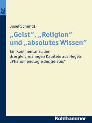 cover image of "Geist", "Religion" und "absolutes Wissen"
